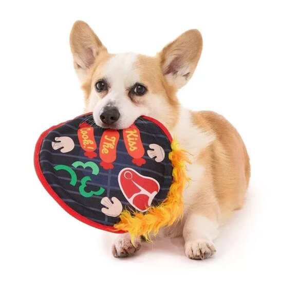 BARK Pet Summer Big Shake Lake Bark-B-Q Dog Plush Crinkle Toy Stuffing Free - Picture 1 of 5